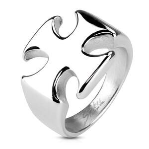 Iron Cross Stainless Steel‎ Ring 18mm width size 14